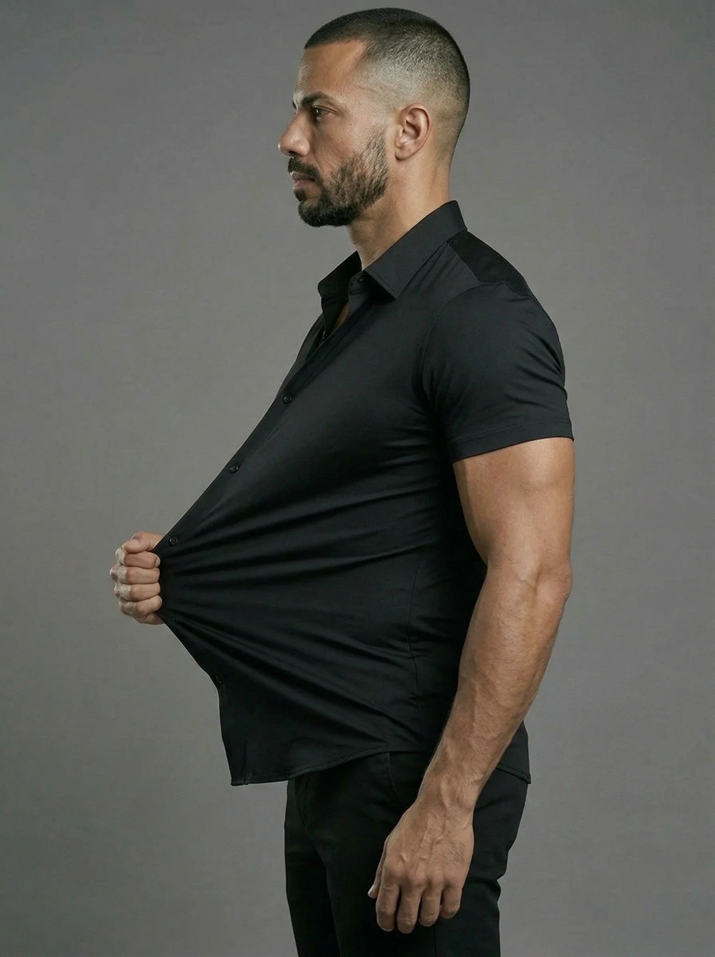 Camisa Ajustada Stretch para Hombre – Corte Atlético