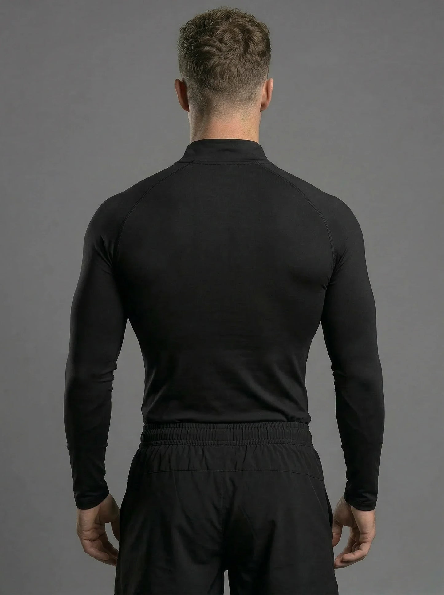 Sudadera Deportiva Ajustada V-Taper con Cierre 1/4